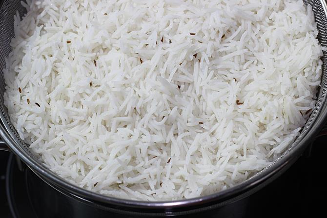 How to cook basmati rice in pot or cooker for a meal or biryani - 10