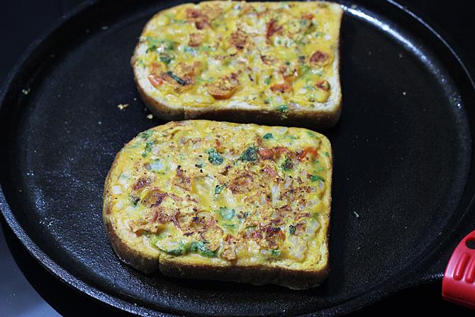 Besan bread toast recipe on tawa under 15 minutes   Bread toast recipe - 58