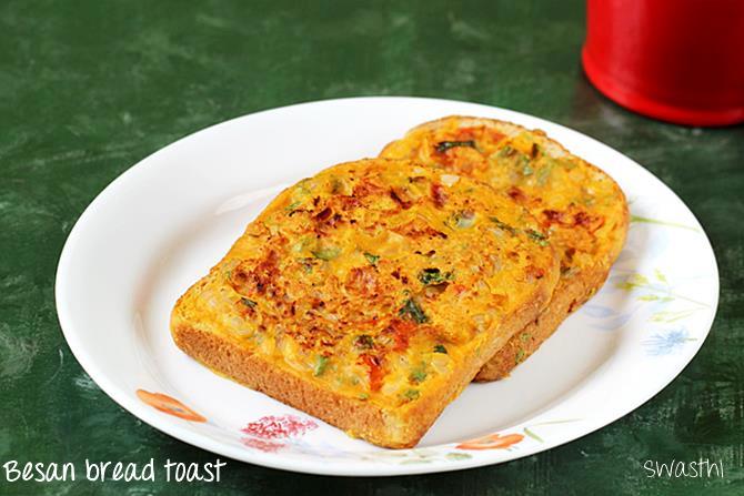 Besan bread toast recipe on tawa under 15 minutes   Bread toast recipe - 58