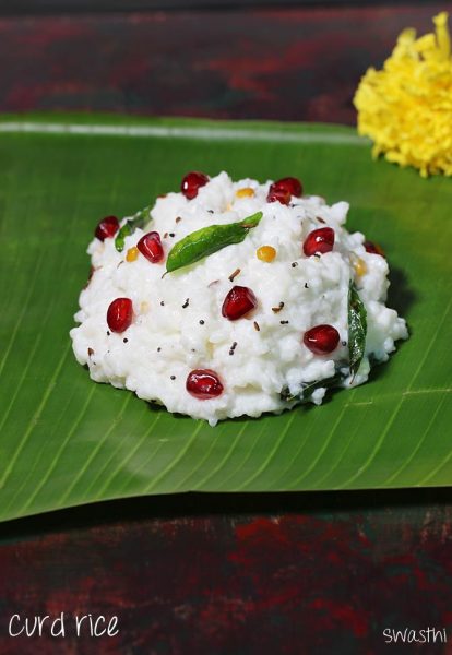 Temple curd rice recipe | Daddojanam recipe | Thayir sadam | Bagala bath