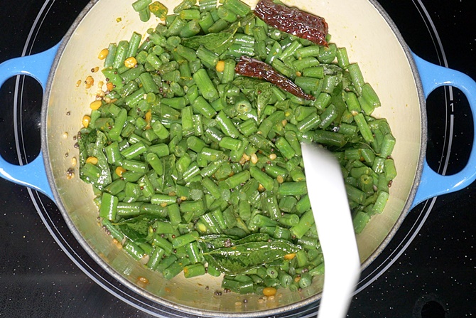 Beans Poriyal   Green Beans Fry Recipe   Swasthi s Recipes - 30