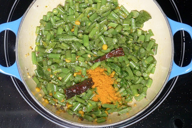 Beans Poriyal   Green Beans Fry Recipe   Swasthi s Recipes - 64