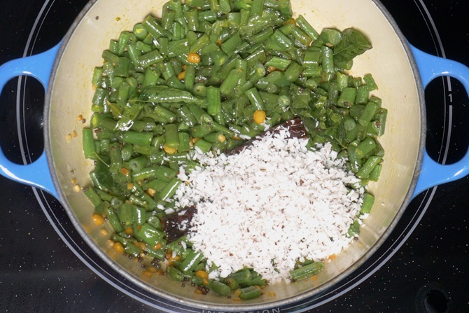 Beans Poriyal   Green Beans Fry Recipe   Swasthi s Recipes - 93