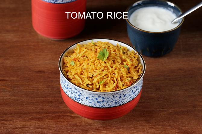 Tomato Rice Recipe Video South Indian Style Spicy Tomato Rice Recipe