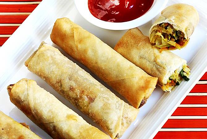 Spring rolls recipe  How to make vegetable spring roll recipe