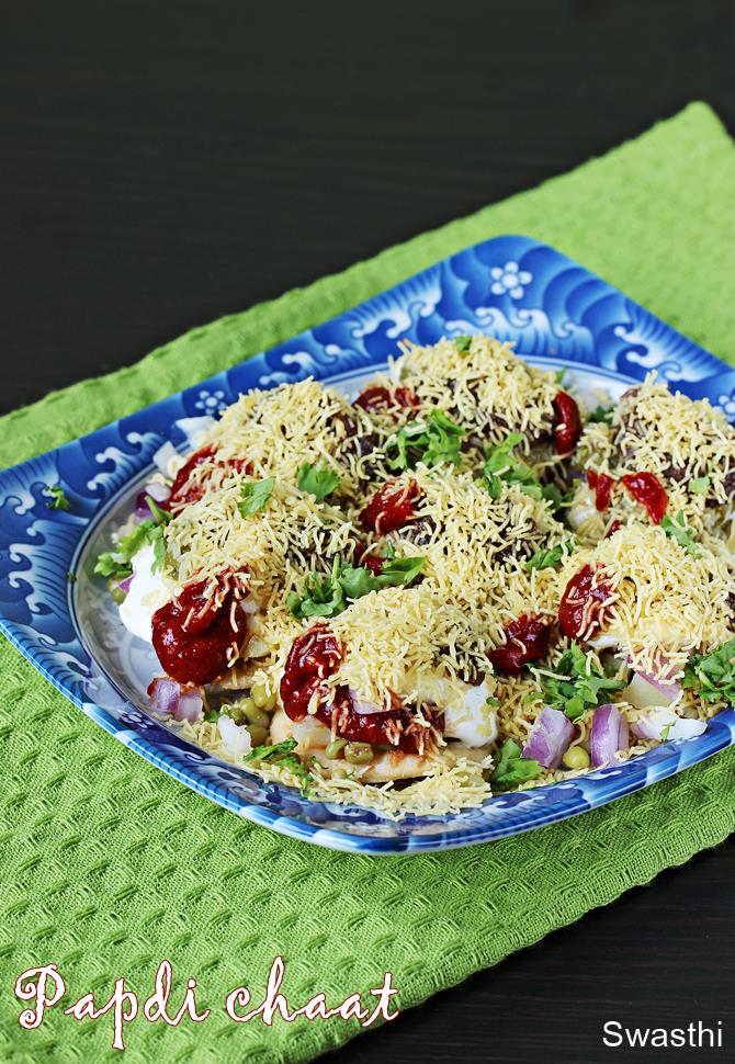 Papdi Chaat | Papri Chaat Recipe - Swasthi's Recipes