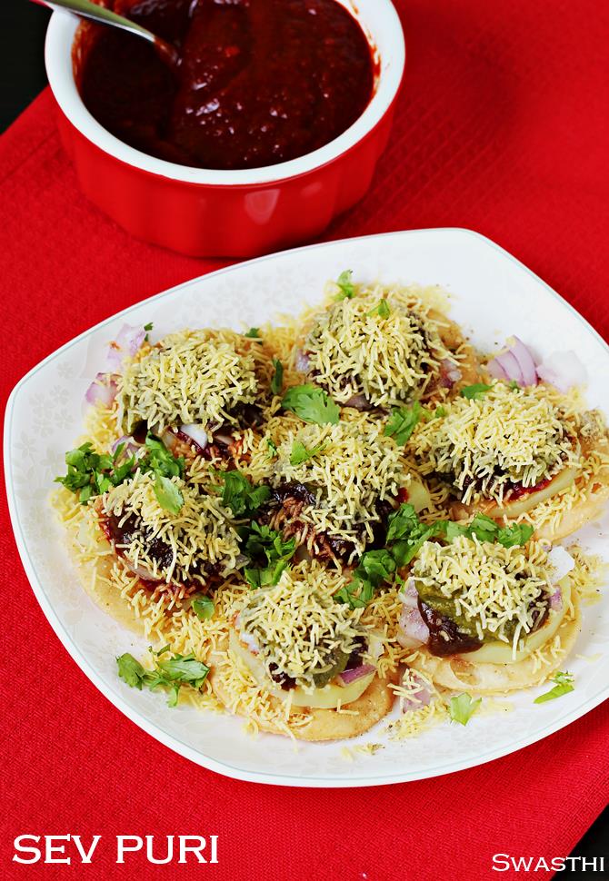 baked recipes indian snacks healthy How puri video Sev recipe make chaat  sev puri to mumbai