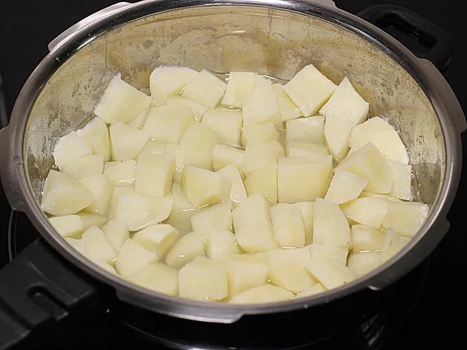 cooked potatoes