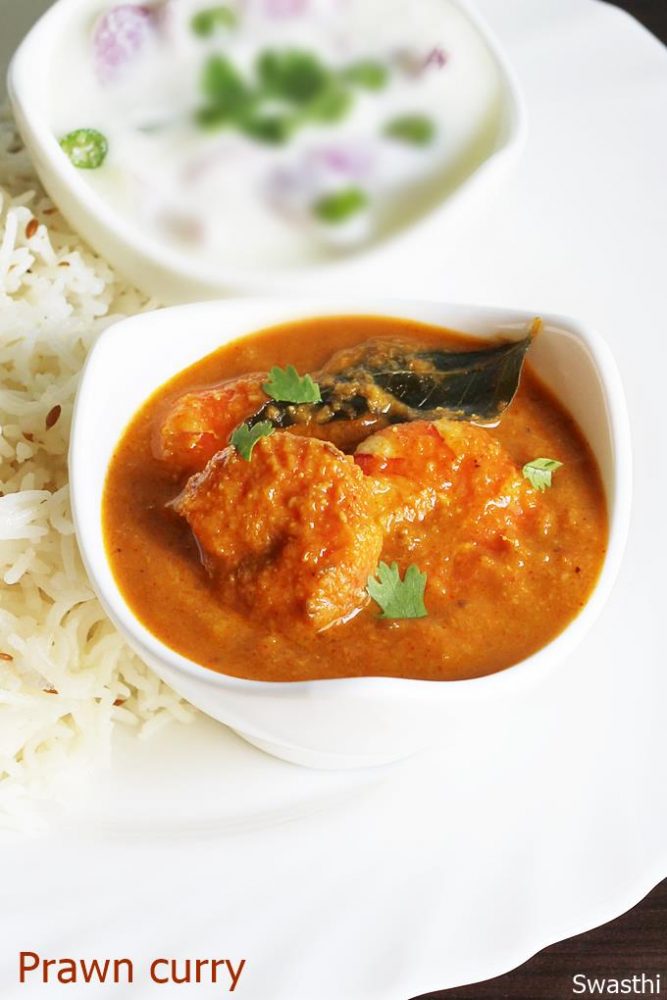 Prawn curry recipe - Swasthi's Recipes