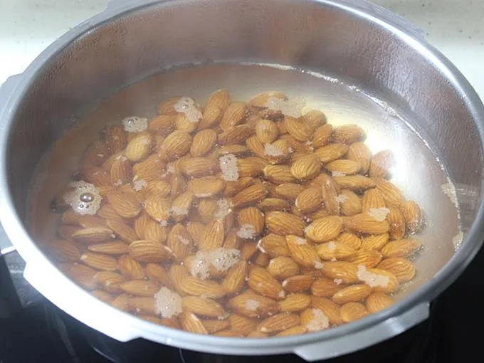 soak badam for halwa