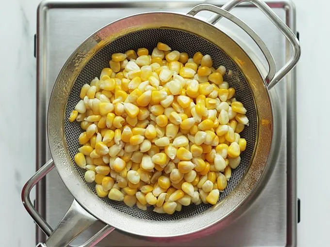 rinse corn