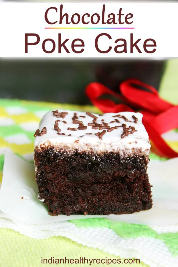 Chocolate Toffee Poke Cake - My Baking Addiction