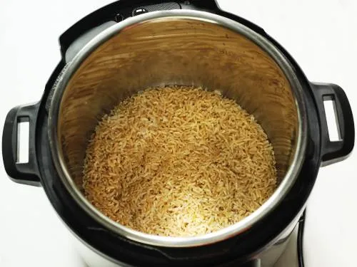 cooked brown rice in instant pot