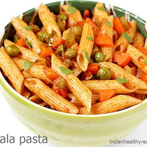 Masala Pasta Recipe (Indian Style Pasta) - Swasthi's Recipes