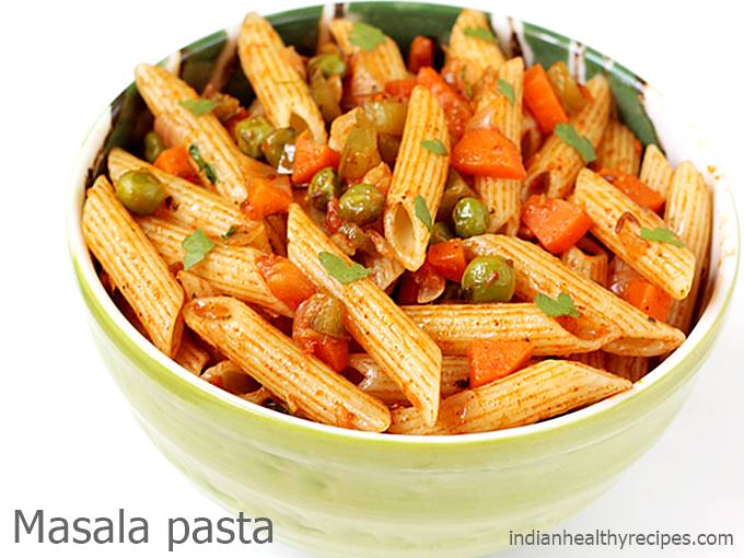 Masala Pasta Recipe (Indian Style Pasta) - Swasthi's Recipes