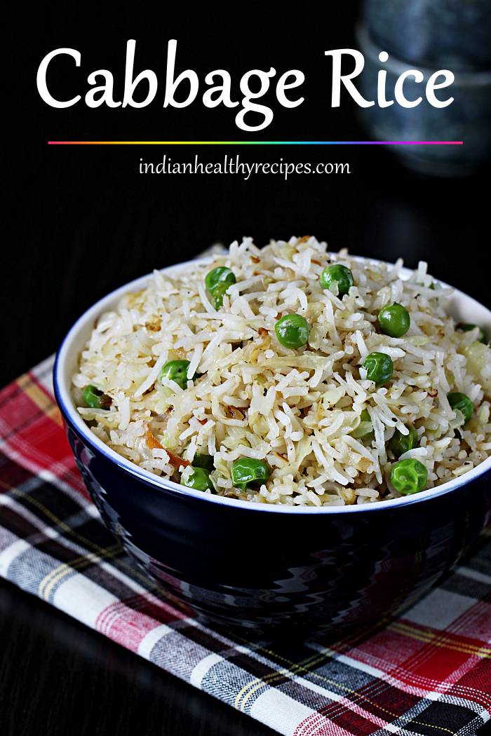 Cabbage rice (Cabbage fried rice) - Swasthi's Recipes
