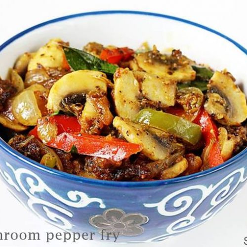 Mushroom pepper fry recipe (Pepper mushroom) - Swasthi's Recipes