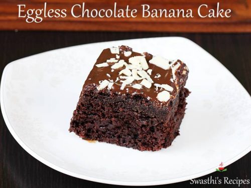 Eggless Ragi Chocolate Banana Cake | Salonys CookBook