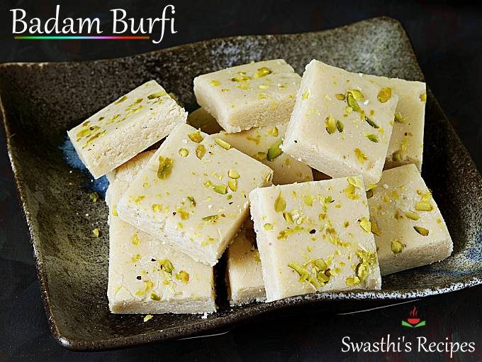 Badam Burfi   Badam Katli   Almond Burfi - 29