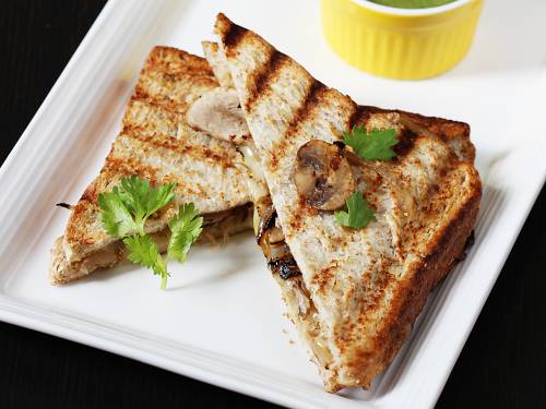 Mushroom Sandwich Recipe   Swasthi s Recipes - 16