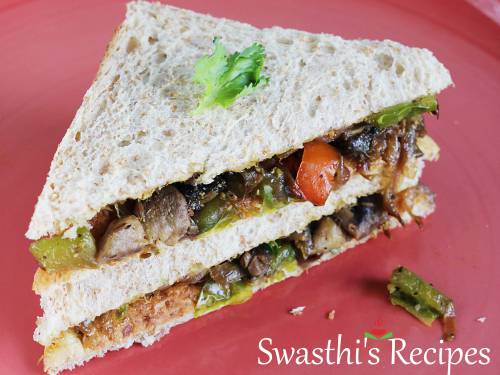 Mushroom Sandwich Recipe   Swasthi s Recipes - 50