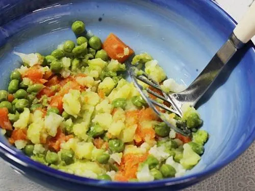 steamed veggies for mix veg paratha