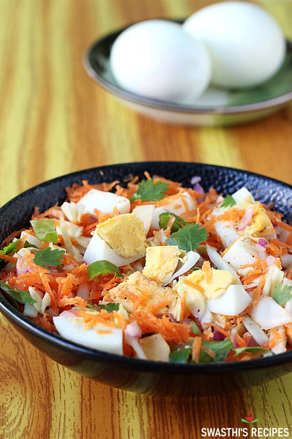 Egg Salad Recipe Healthy Boiled Egg Salad Swasthi S Recipes