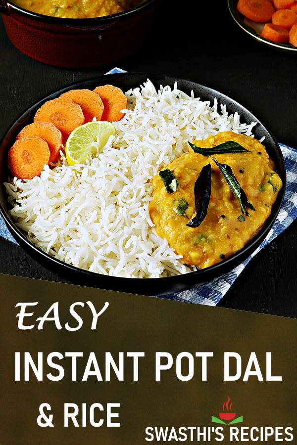 Instant pot dal & rice with video