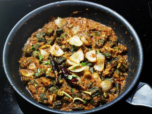 Bhindi Do Pyaza Recipe   Swasthi s Recipes - 53