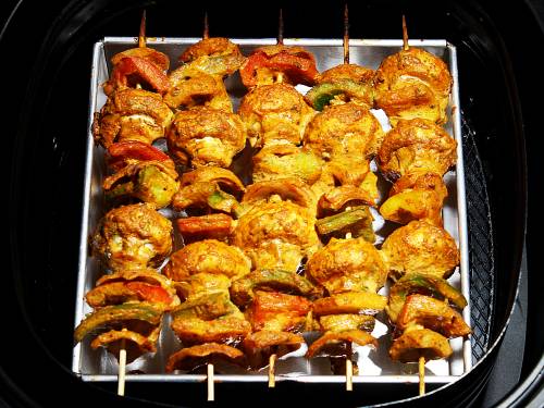 Tandoori mushroom tikka recipe   Swasthi s Recipes - 86