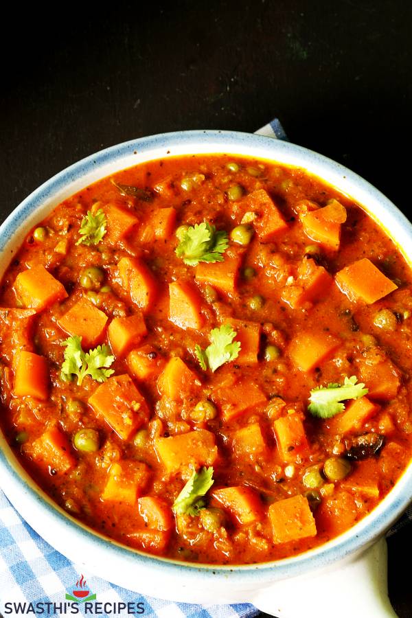 Carrot curry recipe - Swasthi's Recipes