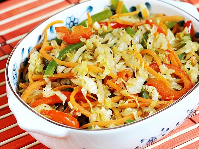Cabbage stir fry | Chinese style stir fried cabbage - Swasthi's Recipes