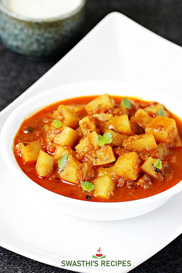 Potato curry recipe - Swasthi's Recipes