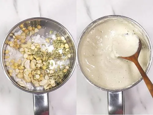 korma paste in grinder