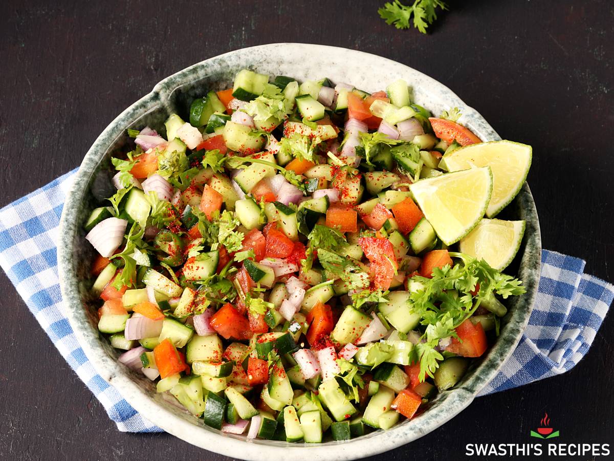 Kachumber Salad Recipe By Swasthi s Recipes - 55