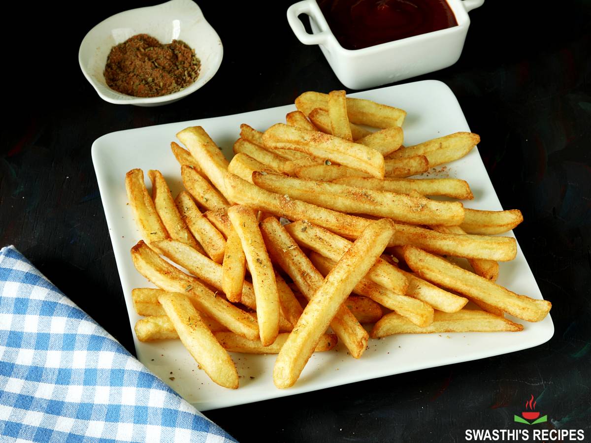 French Fries Recipe  Crispy Finger Chips - Swasthi's Recipes