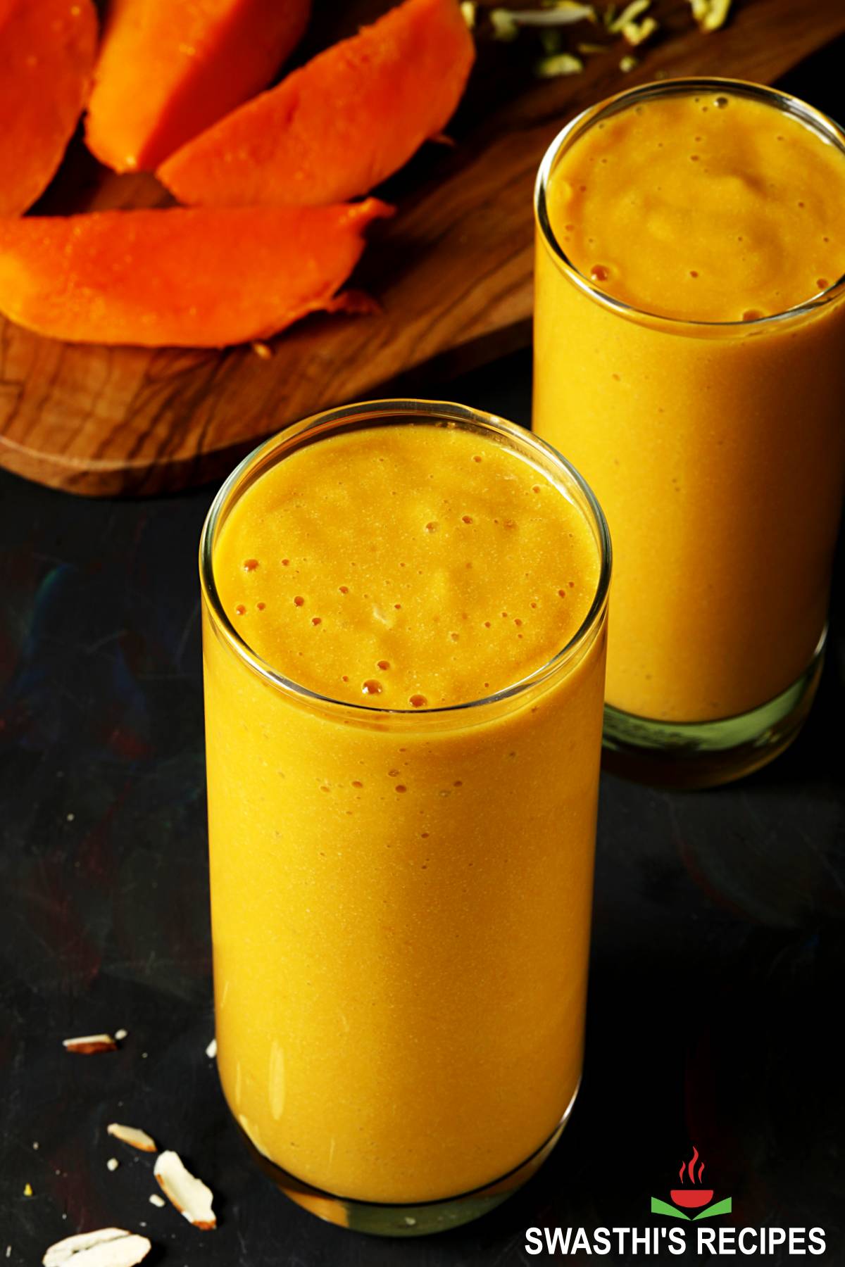 Mango Milkshake Recipe Swasthi S Recipes Indianhealthyrecipes