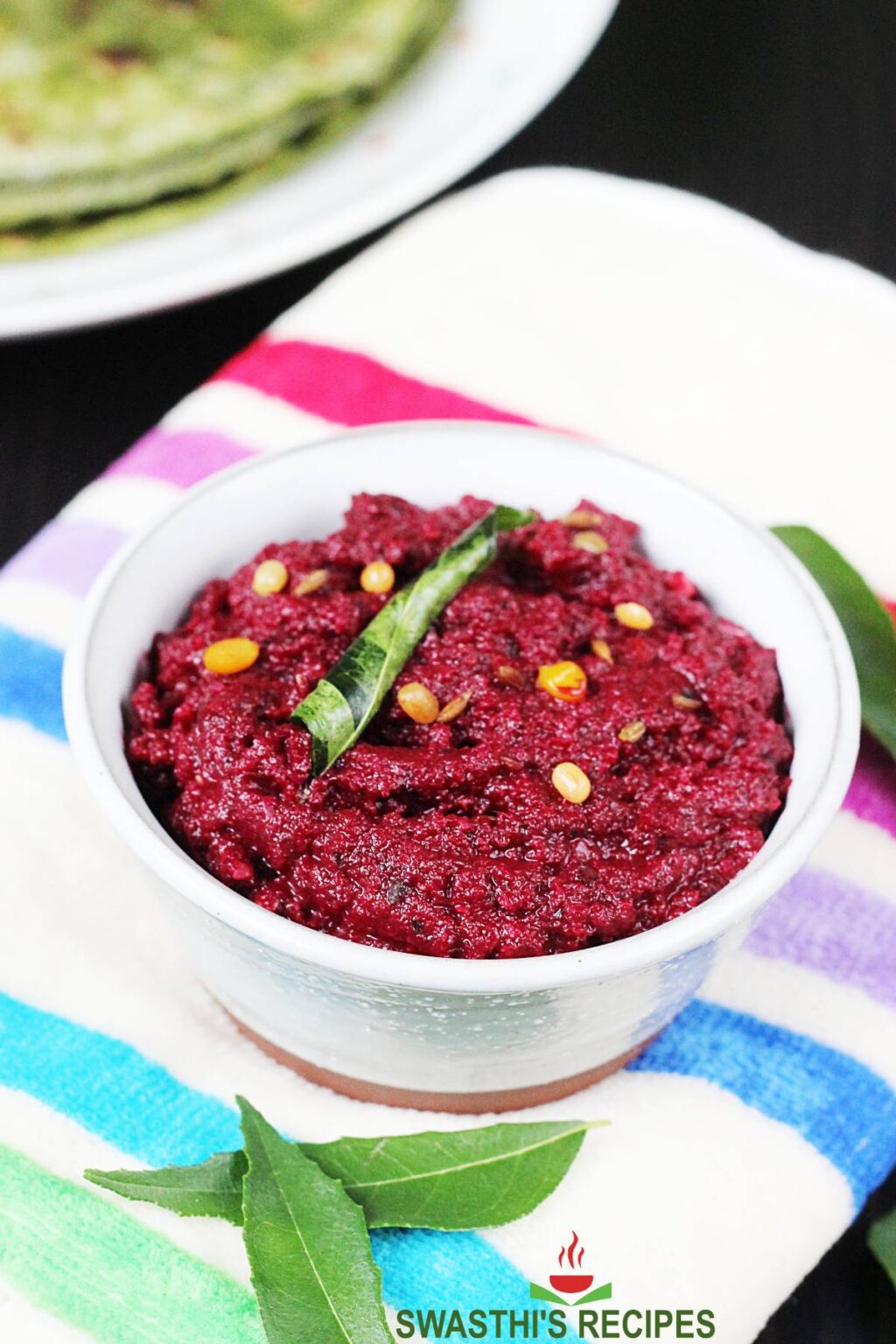 Beetroot Chutney Recipe (Beetroot Pachadi) - Swasthi's Recipes