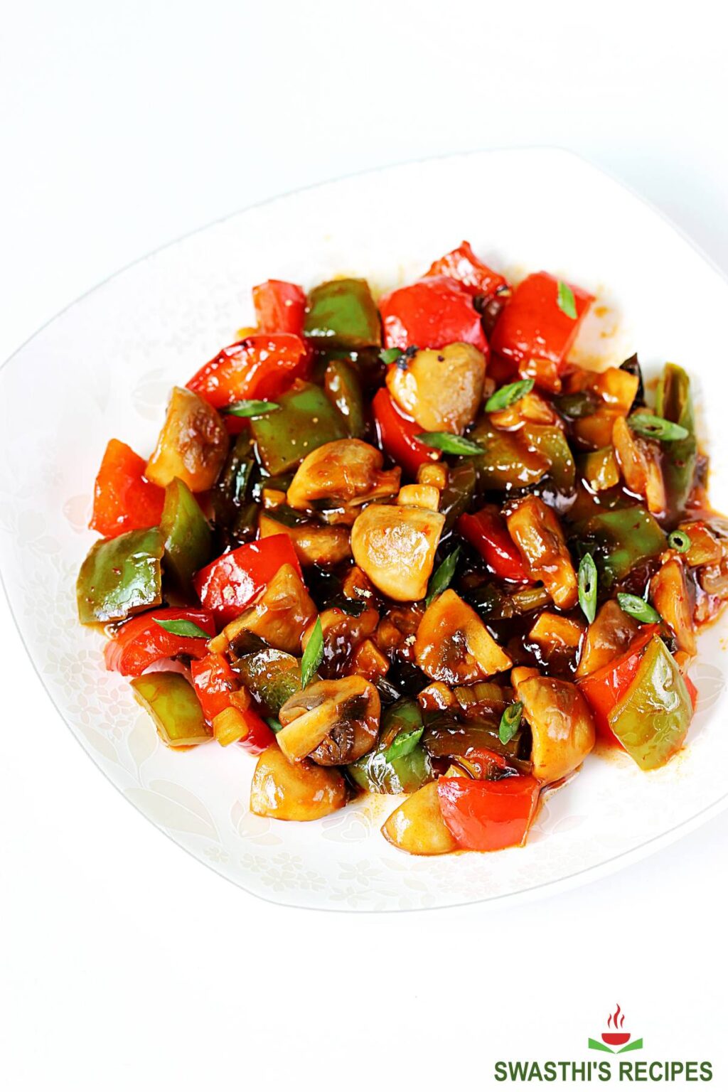 Chilli Mushroom | Chinese Mushroom Recipe - Swasthi's Recipes