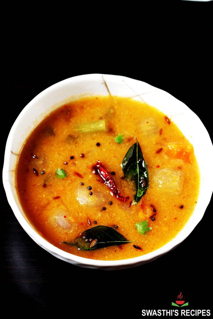 Idli Sambar Recipe | Tiffin Sambar By Swasthi's Recipes