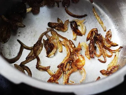 frying onions in ghee