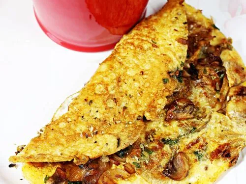 mushroom omelette