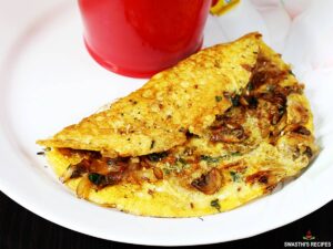 Mushroom omelette recipe - Swasthi's Recipes