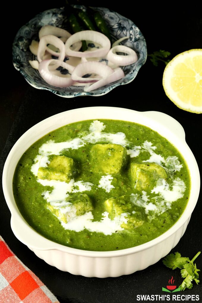 Palak Paneer Recipe | Spinach Paneer Recipe - Swasthi's Recipes