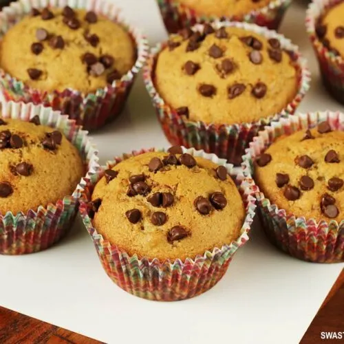 eggless banana muffins