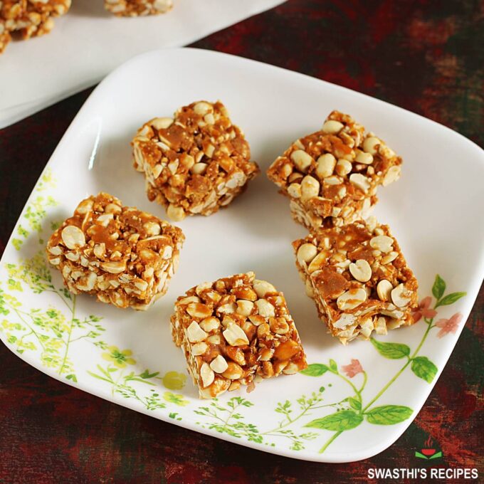 Peanut Chikki Recipe   Swasthi s Recipes - 33