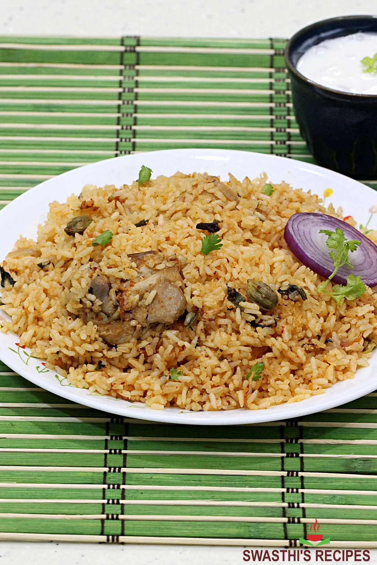 Ambur Star Biryani Served in a plate