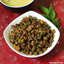 Bhindi Fry | Okra Stir Fry By Swasthi's Recipes