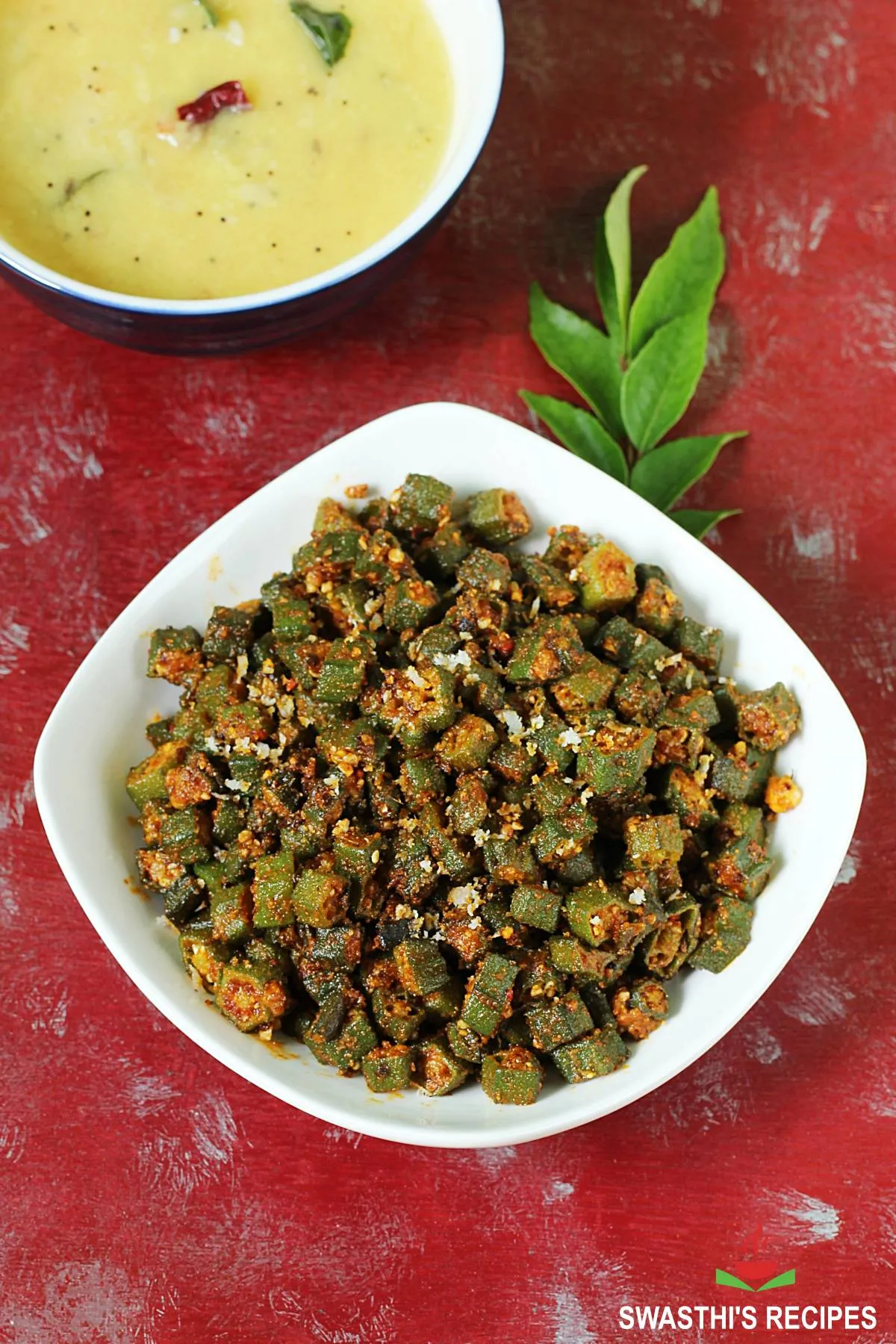 Bhindi Fry is okra stir fry made in Indian Style