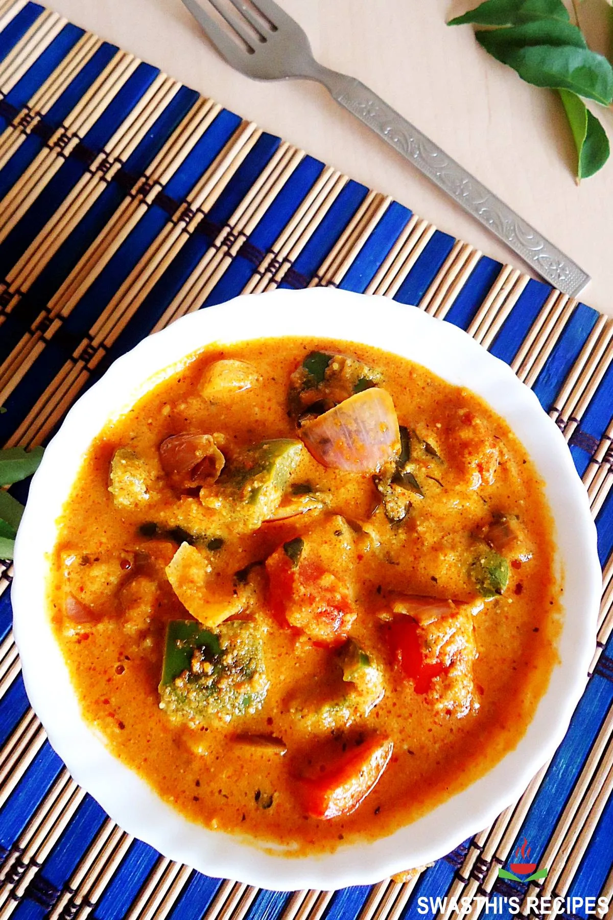 Capsicum curry made with spicy masala